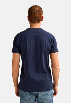Petrol Industries, MEN T-SHIRT SS CLASSIC PRINT - T-shirts basic - navy blue