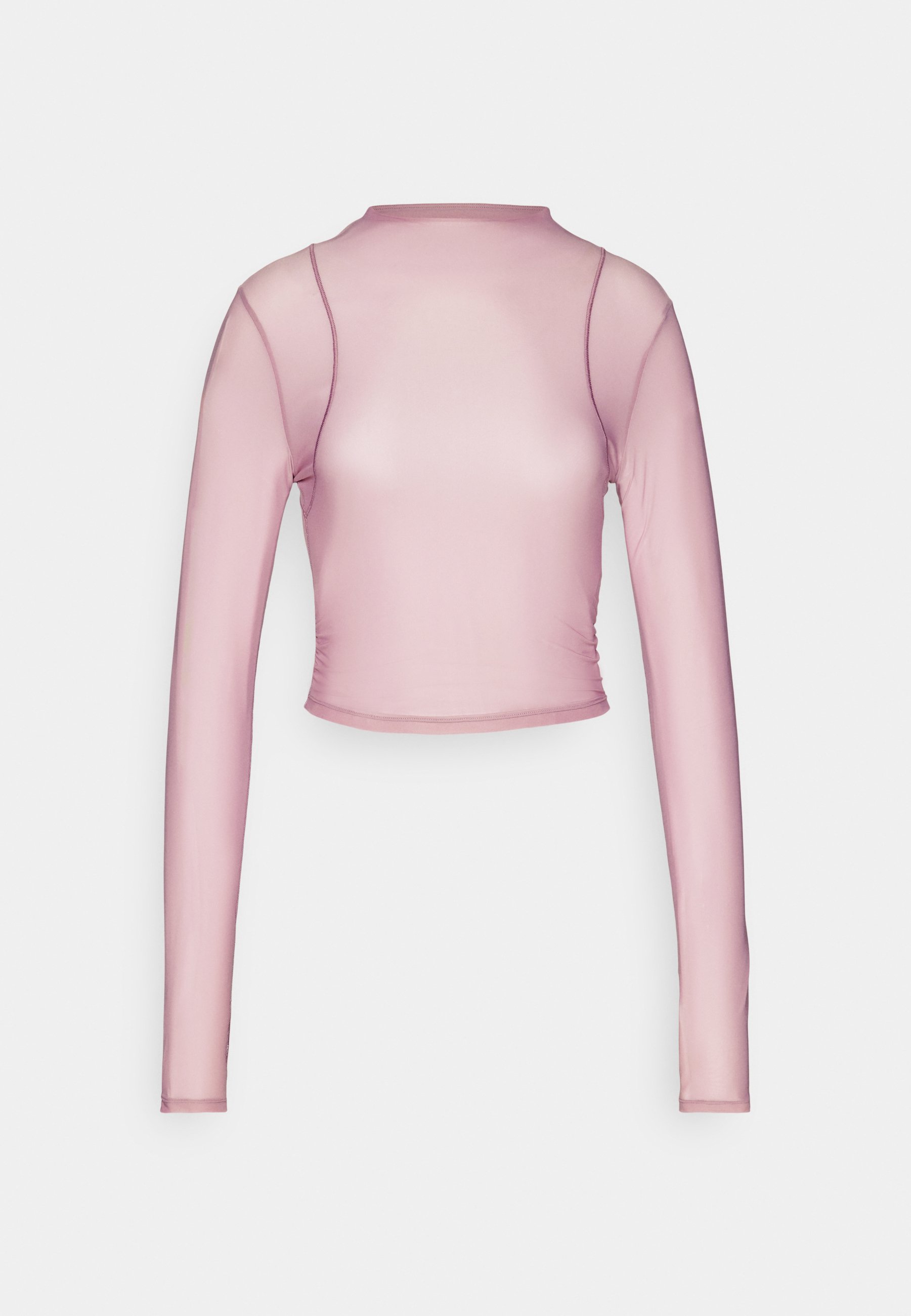 ●no content.● 213. Sheer Check Long OPS _ Pink Nike Performance TOP SHEER - Long sleeved top - plum dust