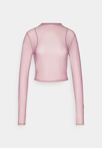 TOP SHEER - Long sleeved top - plum dust/white