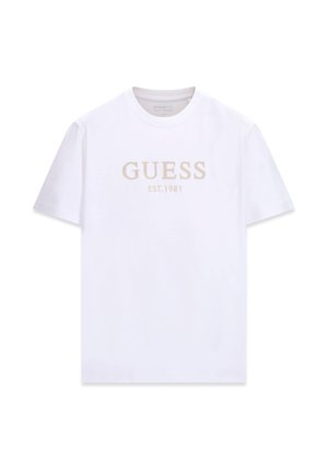 Guess, T-SHIRT MIT GESTICKTEM LOGO - Camiseta estampada - weiß