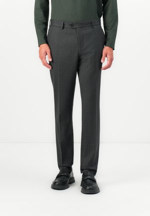 SLHSLIM THEO PINSTRIPED - Trousers - grey