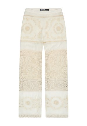 BIMBA Y LOLA, BIMBA Y LOLA PANTALÓN BORDADOS Y CALADOS CRUDO - Pantalon classique - crudo