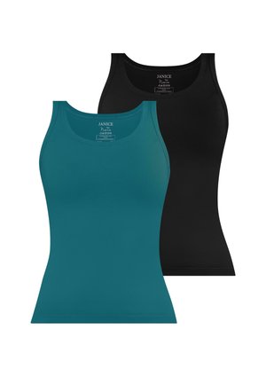 2 PACK - Top - petrol schwarz