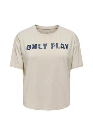 ONLY Play, ONLY PLAY T-SHIRT FONT KURZARMSHIRT - Print T-shirt - beige