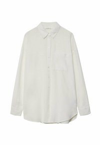 Stradivarius BASIC FLOWING WITH POCKET - Hemdbluse - white