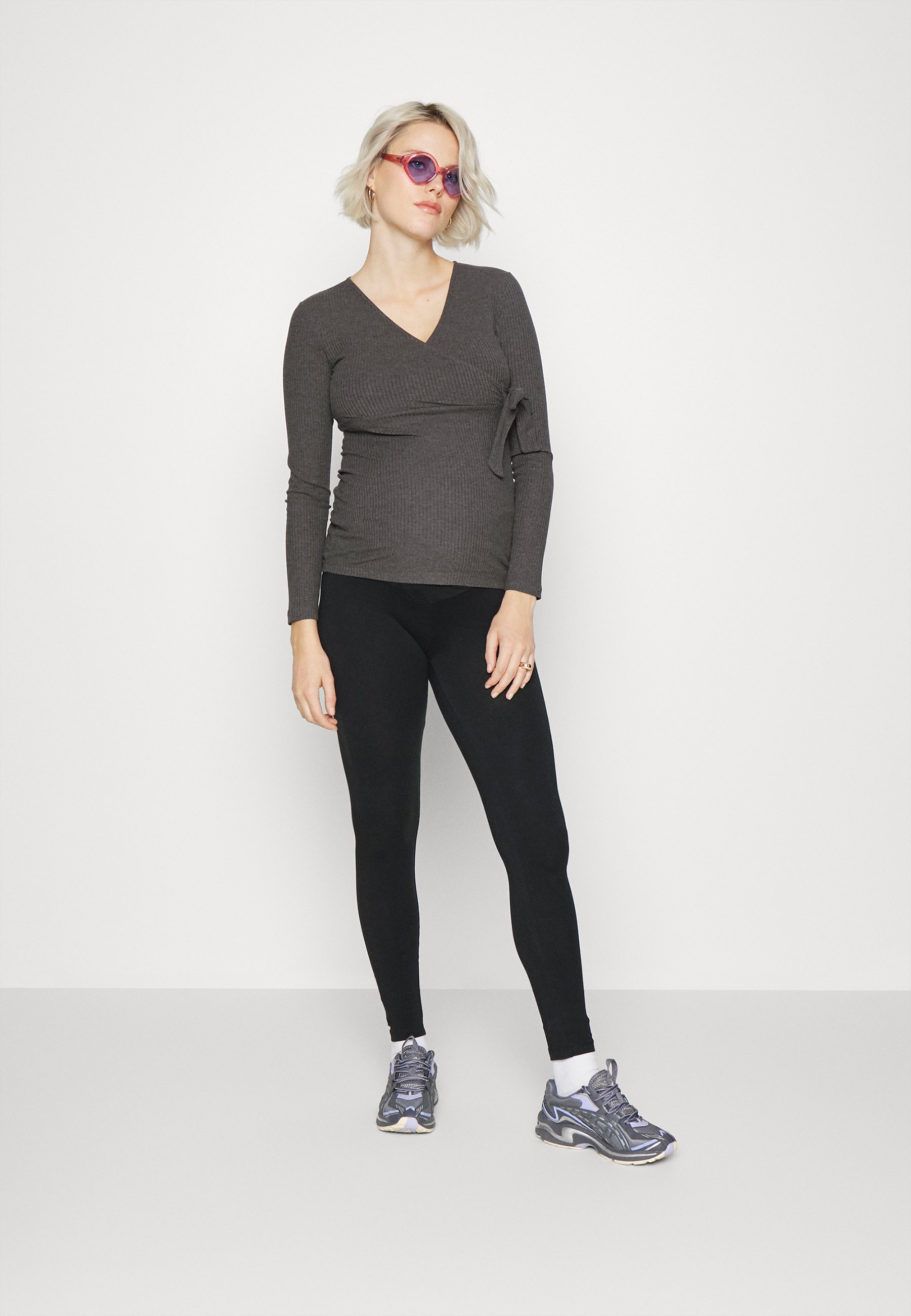 MAMALICIOUS MLCHANTELLE 2 PACK - Leggings - black/nero - Zalando.it