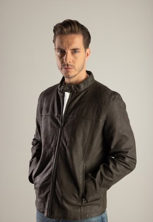 Leren jas - black