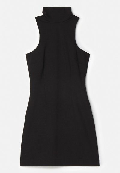Sara Battaglia HIGH NECK MINI DRESS - Dzsörzéruha - black