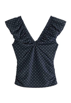 Lindex, LINDEX TOP IN MESH LINDEX - Camicetta - navy