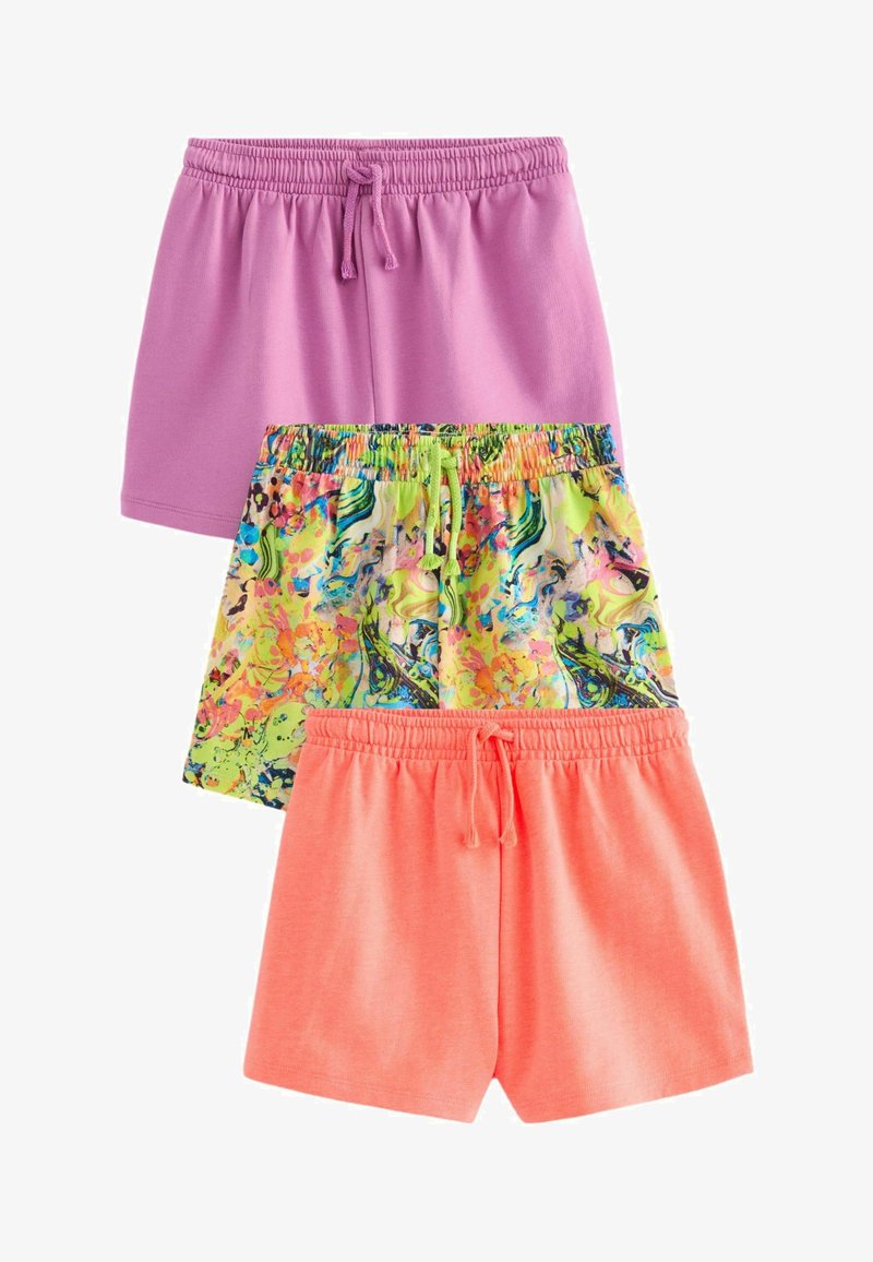 Next 3 PACK - REGULAR FIT - Pantalon de survêtement - multi purple coral pink marble print