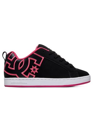 DC Shoes COURT GRAFFIK WOMEN - Skateboardové boty - black/pink stencil