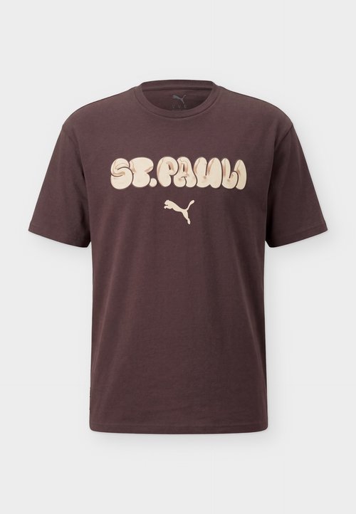 PUMA FC ST PAULI GRAPHIC TEE - Club wear - chocolate brown/beige — photo 5