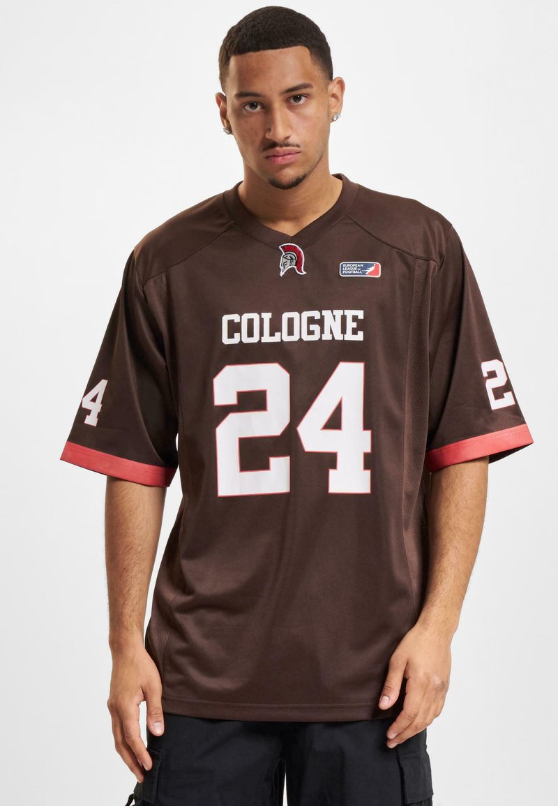 DEF DEFSHOP X EUROPEAN LEAGUE OF FOOTBALL COLOGNE CENTURIONS 2 TRIKOTS UNISEX - T-Shirt print - dark brown/dunkelbraun