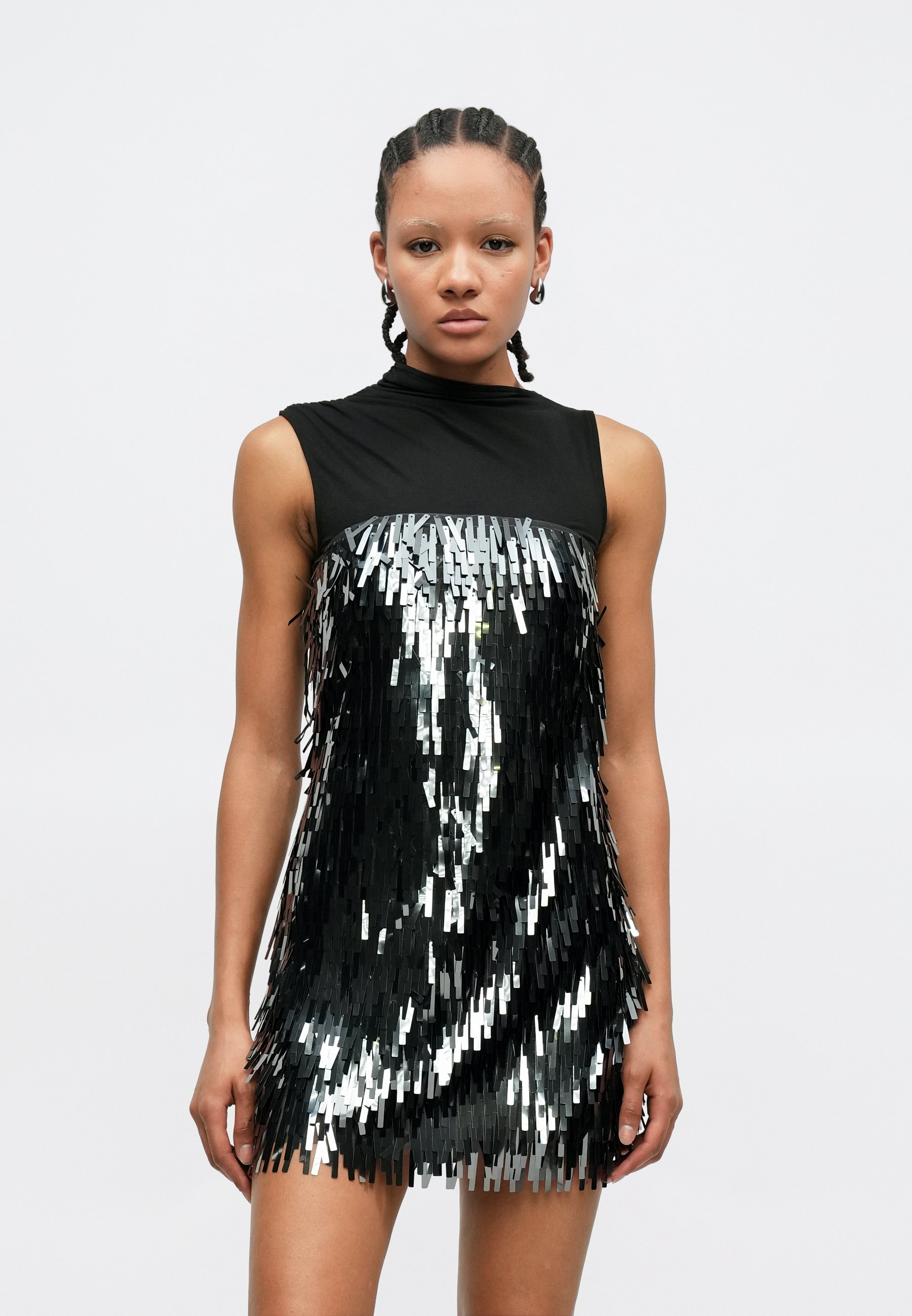 abercrombie silver sequin dress Abercrombie Julia Slip Sequin Dress