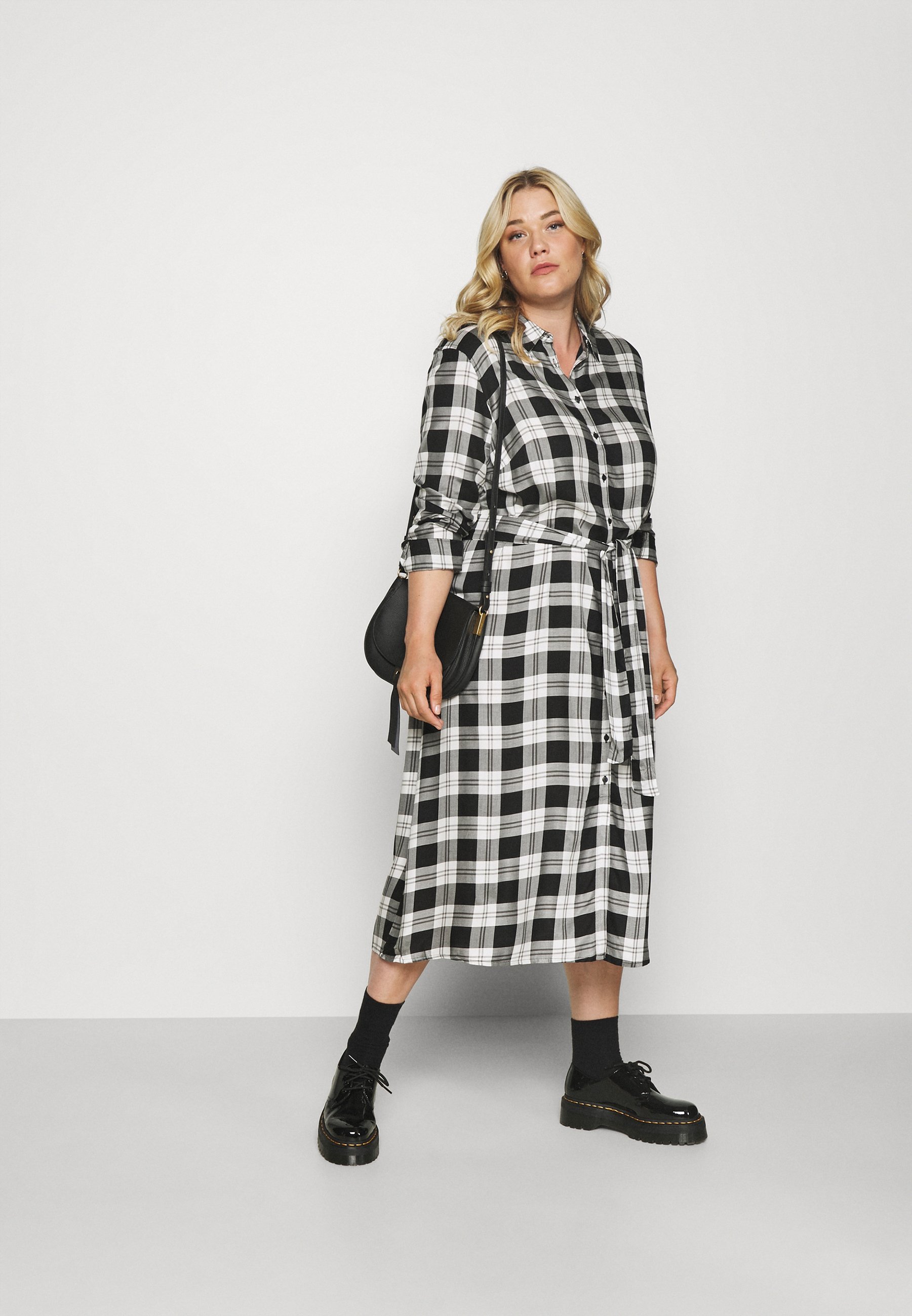 Women CARVIKANA CALF CHECK SHIRT DRESS - Day dress Women CARVIKANA CALF CHECK SHIRT DRESS - Day dress