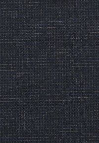 Dark blue woven fabric featuring a textured pattern, with subtle variations in tone and a smooth finish. Ideal for upholstery or apparel.