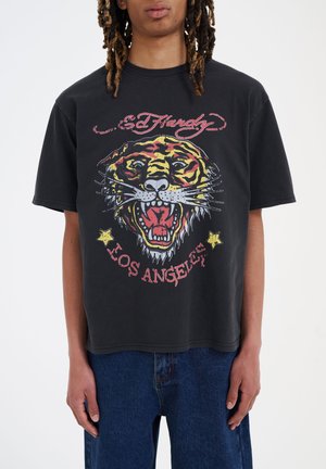 Ed Hardy TIGER VINTAGE - Print T-shirt - washed black