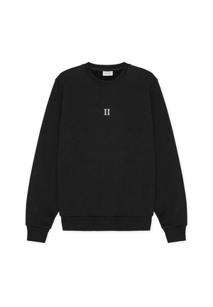 Zwarte sweatshirt van katoen, met een ronde hals en geribbelde boorden, met de tekst "II" geborduurd in het wit op de voorkant.