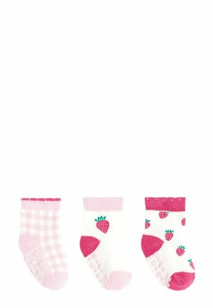 3-PACK FRUIT REGULAR FIT - Ponožky - pink strawberry