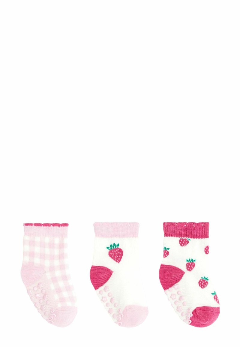 JoJo Maman Bébé 3-PACK FRUIT REGULAR FIT - Calcetines - pink strawberry