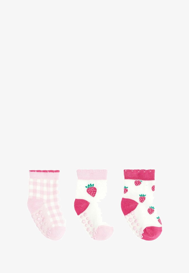 JoJo Maman Bébé 3-PACK FRUIT REGULAR FIT - Calcetines - pink strawberry