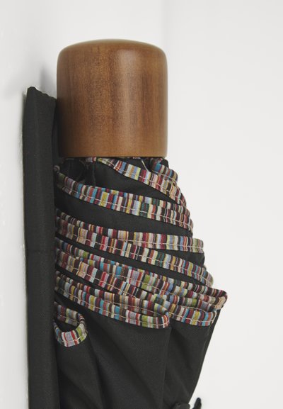 Paul Smith MULTISTRIPE TRIM TELESCOPIC UMBRELLA UNISEX - Guarda-chuva - black