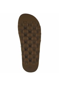 Brązowy wkład do butów z gumy, z teksturowaną powierzchnią i wypukłymi prostokątnymi wzorami, z wytłoczonym logo oraz oznaczeniem rozmiaru "37" na pięcie.