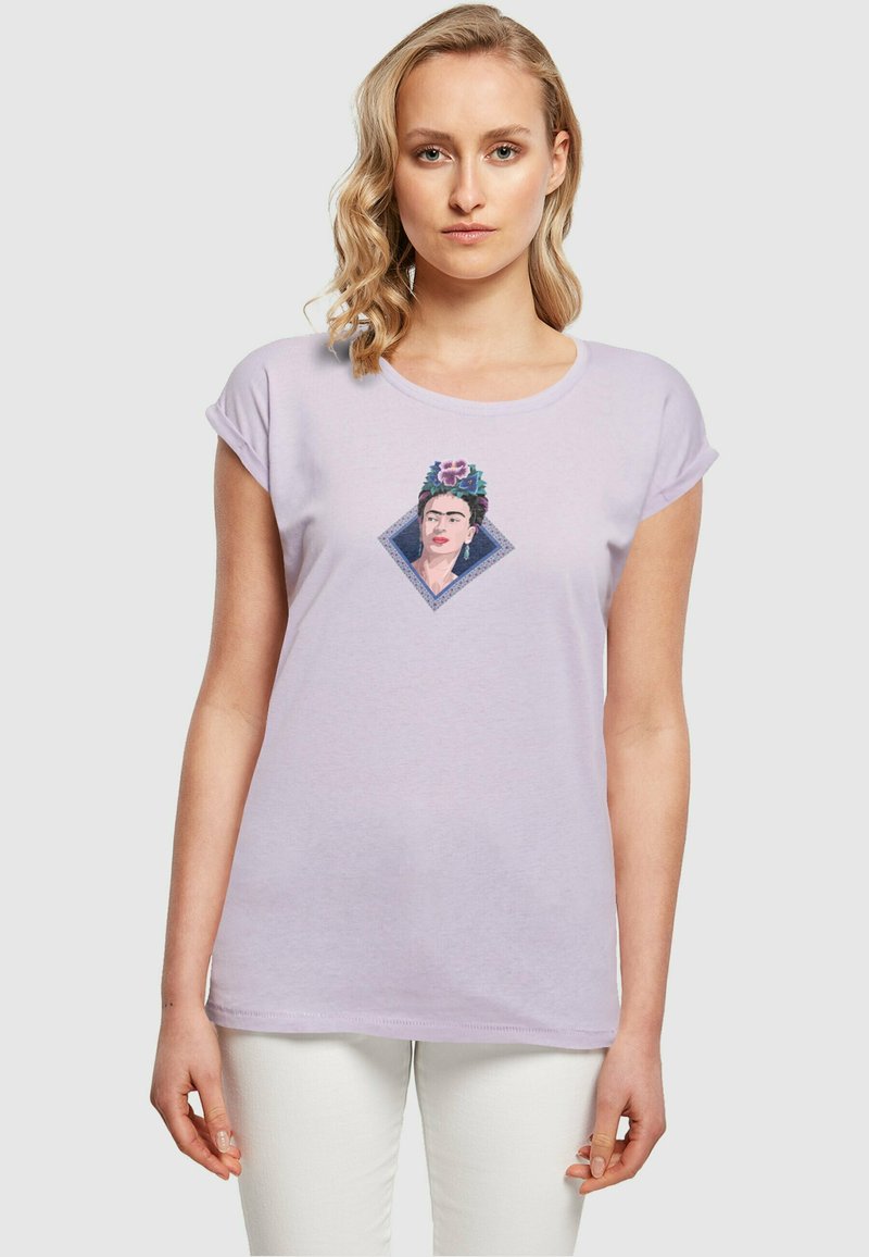 Merchcode FRIDA KAHLO SQUARE EXTENDED SHOULDER TEE - T-shirts print - lilac