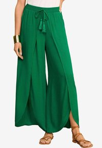 Love & Roses SPLIT DETAIL BEACH TIE FRONT  - Hlače - green