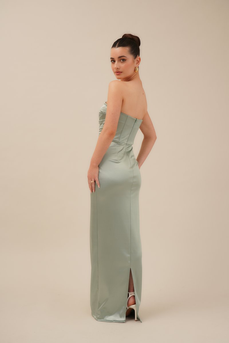 anne of green gables dress THE CAROLINE DRESS (LIGHT GREEN)- NANA JACQUELINE – Thankyou Next Hire main image 1