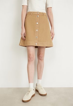 SOIL RIA SKIRT - Denim skirt - tiger's eye