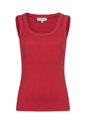 More & More, MORE & MORE SCHMALES, GERIPPTES BASIC-TANKTOP - Débardeur - red pepper