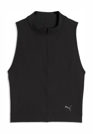 W CLOUDSPUN 1/4 ZIP TANK - Felső - puma black