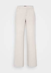 WIDE SUIT TROUSERS - Trousers - beige melange