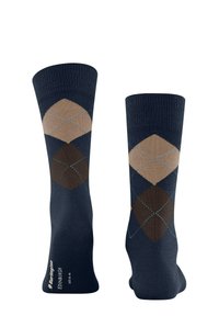 Burlington EDINBURGH - RAUTENMUSTER ARGYLE CLIP - Chaussettes - marine braun