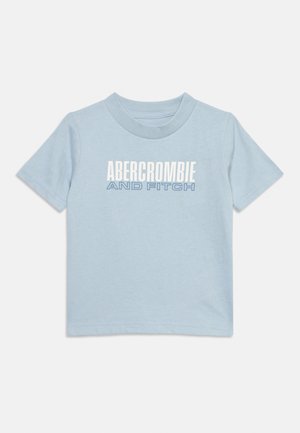 Abercrombie & Fitch, BRICK TYPE TEE - T-shirt imprimé - blue fog