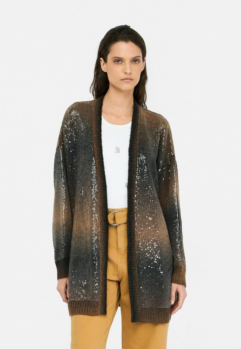 LIU JO LONGLINE WITH SEQUINS - Strickjacke - s