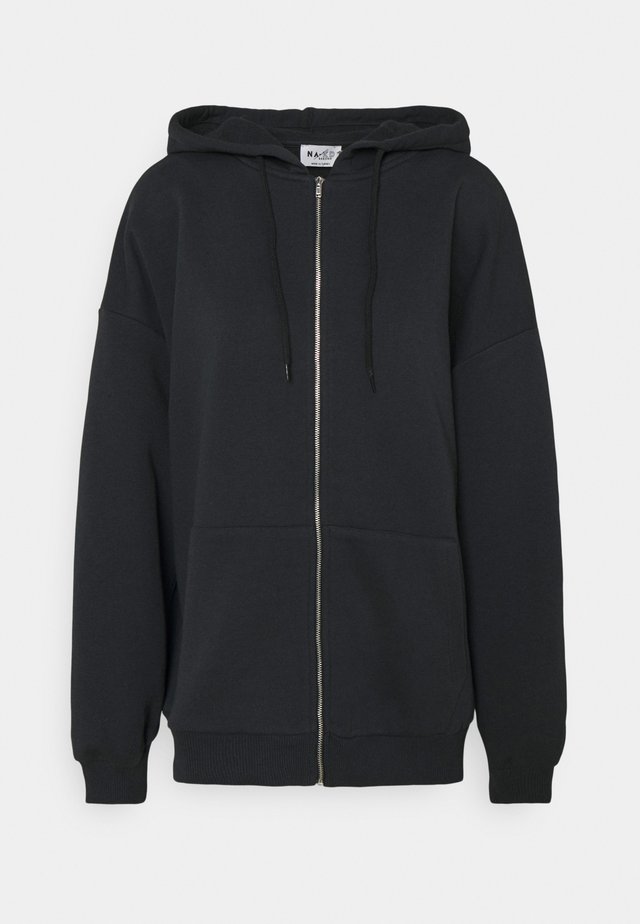 NA-KD X ZALANDO EXCLUSIVE ZIP HOODIE - Sweatjacke - black