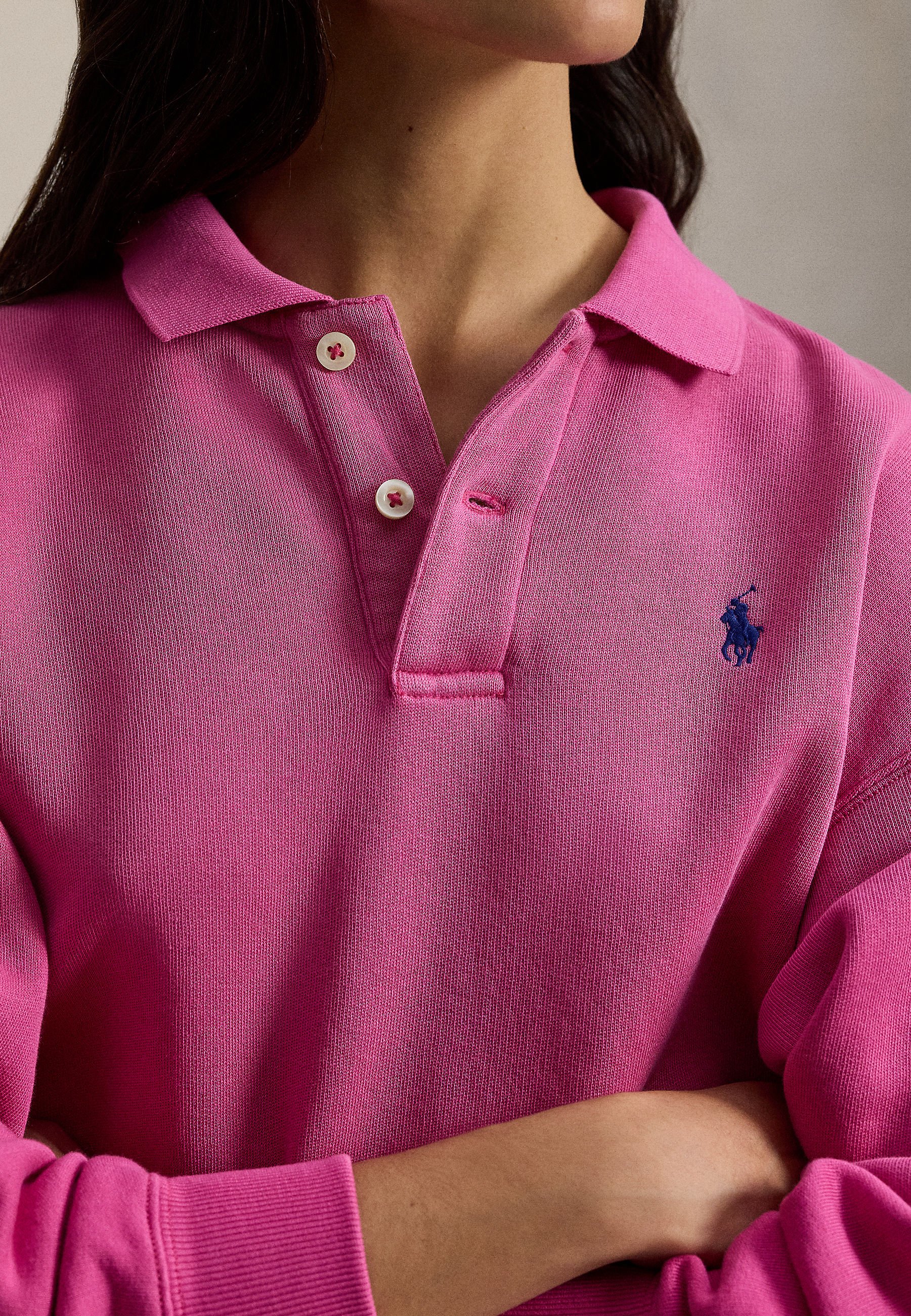 Polo Ralph Lauren POLO-COLLAR PULLOVER - Sweatshirt - accent pink