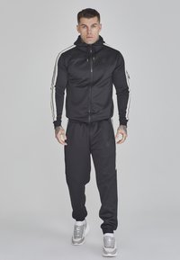 SIKSILK Cipzáras pulóver - black