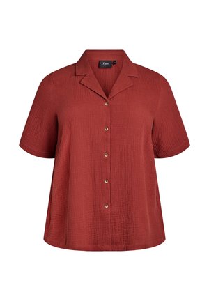 Zizzi Button-down blouse - smoked