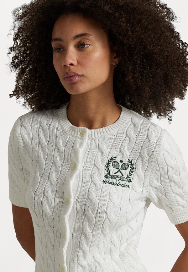 WIMBLEDON CABLE SHORTSLEEVE CARDIGAN - Cardigan3