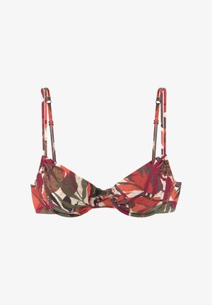 Haut de bikini - rot bedruckt