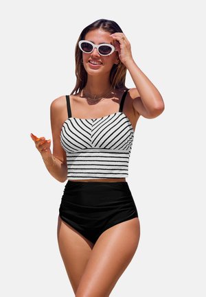Cupshe STRIPED SET - Bikini - black white
