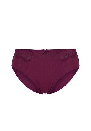 Ulla Popken, MIDI BRIEF, JACQUARD, SIDE LACE DETAIL - Briefs - dark berry