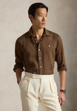 Polo Ralph Lauren CUSTOM FIT LINEN SHIRT - Marškiniai - chestnut
