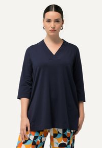 Ulla Popken V-AUSSCHNITT 3/4-ARM - Langarmshirt - marine