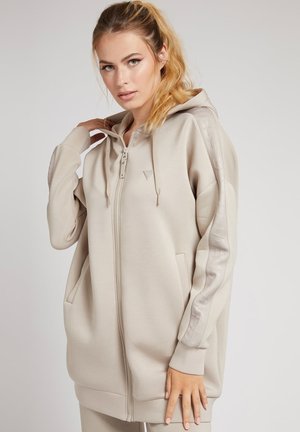 Felpa con zip - beige