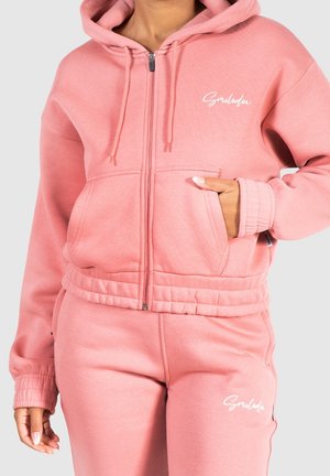 Sweater met rits - pink