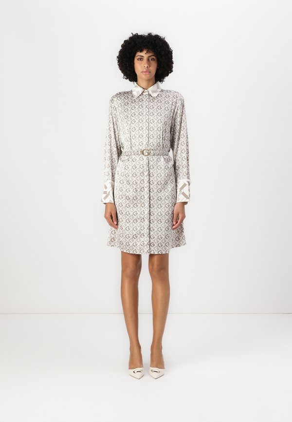 VERONICA LOGO BELT - Shirt dress - taupe